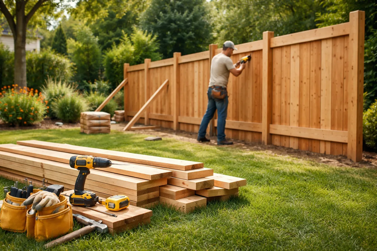 Comment bâtir une clôture en bois pour son jardin étape par étape