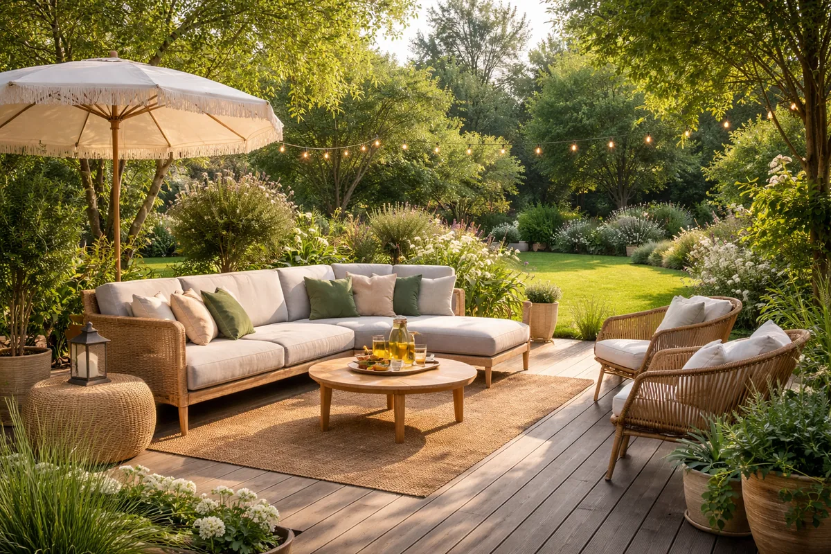 Aménager un espace de vie extérieur pour profiter du jardin