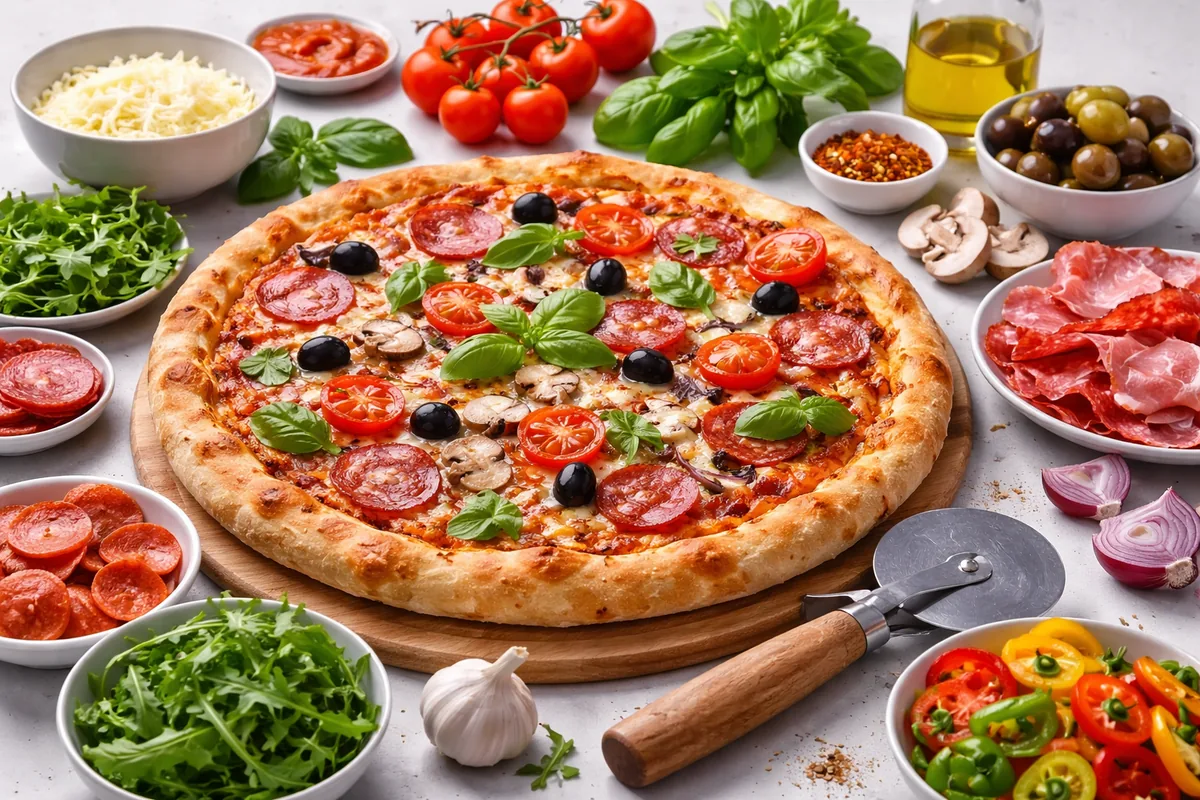 Comment faire une pizza maison avec des garnitures variées